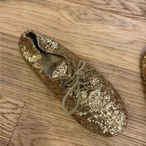 Gold Glittery Anniel Flats